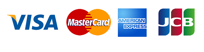 Visa, Mastercard, American Express y JCB